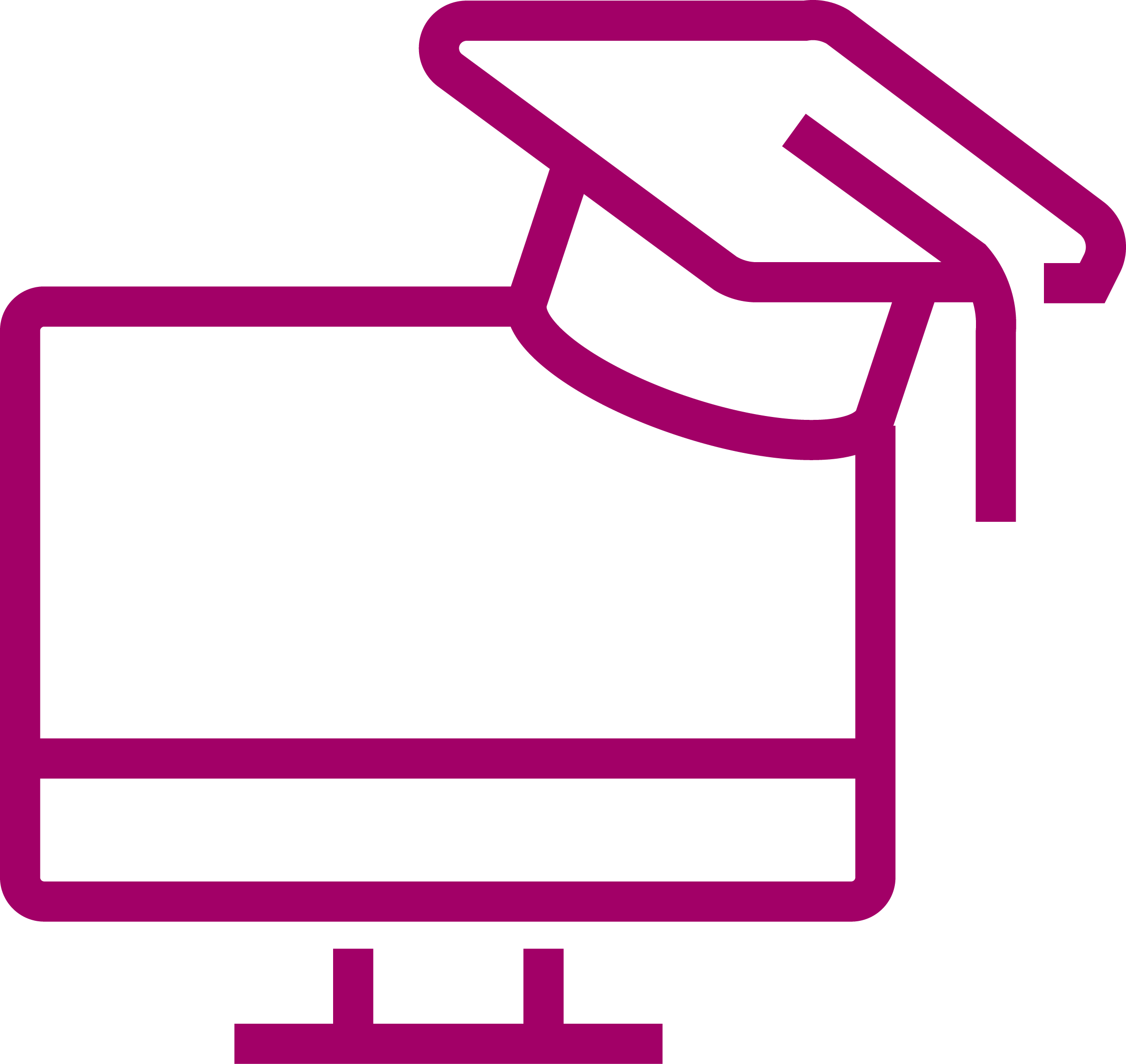 BILDSCHIRM MIT UNIVERSITÄTSHUT