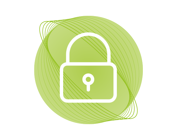 Grüner Kreis mit einem weissen Schloss