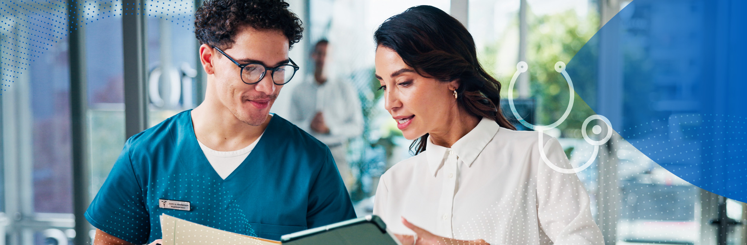 Grafik zeigt Mitarbeitenden eines Spitals