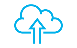 Icon mit Wolke mit Pfeil