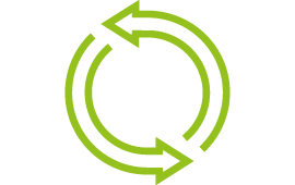 Icon Kreis mit zwei Pfeilen