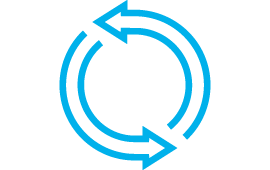 Icon mit zwei Pfeilen, welche einen Kreis bilden