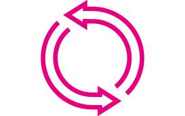 Icon Kreis aus zwei Pfeilen