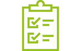 Icon mit einer Checkliste