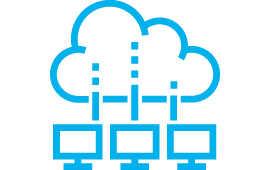 Icon Cloud and Computer Uploading something in the Cloud