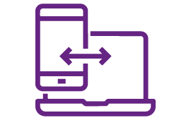 Icon mit Laptop und Handy