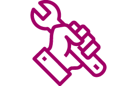 Icon Hand mit Schraubenschlüssel