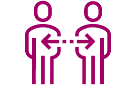 Icon zwei Personen, die ausgetauscht werden
