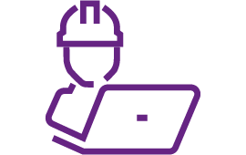 Icon Arbeiter am Laptop