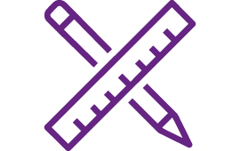 Icon mit Masstab und Stift