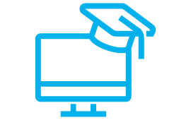 Icon Computer Bildschirm mit einem Richterhut