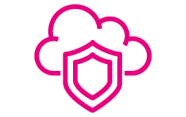 icon Wolke mit Schild