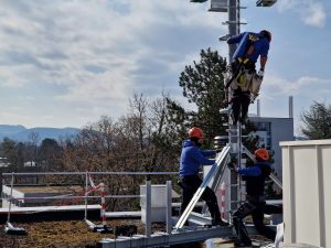 Mastmontage, Mobilfunknetz