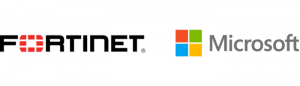 Logo Microsoft und Fortinet